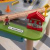 KidKraft Rocky Mountain Wooden Train Set & Table with 50 Pieces and Built-in Storage