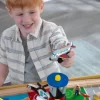 KidKraft Waterfall Mountain Wooden Train Set & Table with 120 Pieces, 3 Storage Bins