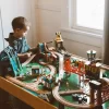 KidKraft Waterfall Mountain Wooden Train Set & Table with 120 Pieces, 3 Storage Bins