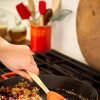 Le Creuset JS450-7F Silicone Craft Series Utensil Set with Stoneware Crock, 5 pc., Oyster