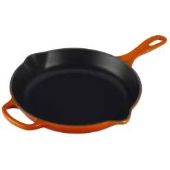 Le Creuset LS2024-232 Enameled Cast Iron Signature Iron Handle Skillet, 9" (1-3/8 qt.), Flame