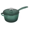 Le Creuset LS2518-16795SS Signature Enameled Cast Iron Saucepan, 1-3/4-Quart, Artichaut