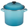 Le Creuset N5100-2217 Enamel On Steel Stockpot, 8 qt., Caribbean