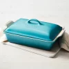 Le Creuset PG07053A-3317 Stoneware Heritage Covered Rectangular Casserole, 4 qt. (12