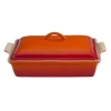 Le Creuset PG07053A-332 Stoneware Heritage Covered Rectangular Casserole, 4 qt. (12