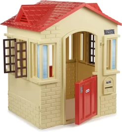 Little Tikes Cape Cottage Playhouse with Working Doors, Windows, and Shutters - Tan