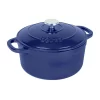 Lodge 5.5 Quart Enameled Cast Iron Dutch Oven, Indigo