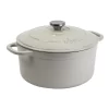 Lodge 5.5 Quart Enameled Cast Iron Dutch Oven, Oyster