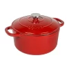 Lodge 5.5 Quart Enameled Cast Iron Dutch Oven, Red