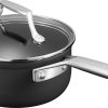 MSMK 2.5 Quart Saucepan with lid, Stay-Cool Handle, Burnt also Nonstick, Scratch-resistant, Induction Cooking Pot