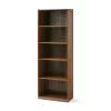 Mainstays 5-Shelf Bookcase with Adjustable Shelves, Canyon Walnut