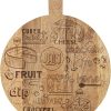 Mud Pie Wooden Charcuterie Lazy Susan, Brown, 20x 16