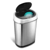 NINESTARS DZT-42-9 11.1 Gal. Stainless Steel Motion Sensing Touchless Trash Can