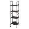 Organize It All 4 Tier Black Square Shelving Tower