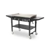 PIT BOSS PB757GS Cast Iron Gas Griddle, 4 Burner Standard, Black