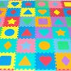 ProSource Kids Foam Puzzle Floor Play Mat with Shapes & Colors 36 Tiles, 12