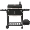 Royal Gourmet CD1824EC Charcoal Grill with 2 Side Table in Black Plus a Cover