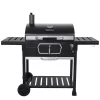 Royal Gourmet CD2030AN Charcoal Grill with 2 Side Tables in Black