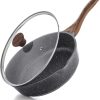 SENSARTE Nonstick Deep Frying Pan Skillet, 10-inch Saute Pan with Lid, Stay-cool Handle, Chef Pan Healthy Stone Cookware Cooking Pan, Induction Compatible, PFOA Free