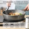 SENSARTE Nonstick Deep Frying Pan Skillet, 10-inch Saute Pan with Lid, Stay-cool Handle, Chef Pan Healthy Stone Cookware Cooking Pan, Induction Compatible, PFOA Free