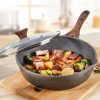 SENSARTE Nonstick Deep Frying Pan Skillet, 10-inch Saute Pan with Lid, Stay-cool Handle, Chef Pan Healthy Stone Cookware Cooking Pan, Induction Compatible, PFOA Free