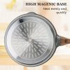 SENSARTE Nonstick Deep Frying Pan Skillet, 10-inch Saute Pan with Lid, Stay-cool Handle, Chef Pan Healthy Stone Cookware Cooking Pan, Induction Compatible, PFOA Free