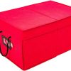 Santa's Bag Red 3-Drawer Ornament Storage Box