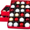 Santa's Bag Red 3-Drawer Ornament Storage Box