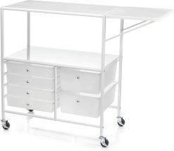Simply Tidy Essex Rolling Cart, White