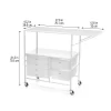Simply Tidy Essex Rolling Cart, White