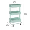 Simply Tidy Lexington 3-Tier Rolling Cart, Mint