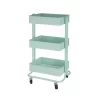 Simply Tidy Lexington 3-Tier Rolling Cart, Mint
