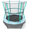 Skywalker Trampolines 55-Inch Bounce-N-Learn Trampoline, with Enclosure and Sound, Stomping Dinosaur Teal