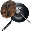 Souped Up Recipes Carbon Steel Wok For Electric, Induction and Gas Stoves (Lid, Spatula and User Guide Video Included)