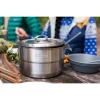Stanley Base Camp Cook Set for 4 | 21 Pcs Nesting Cookware Made from Stainless Steel & BPA Free Material | Incl Pot, lid, Cutting Board, Spatula, Plates, Spoons, Forks, Bowls, Dish Rack, Trivet