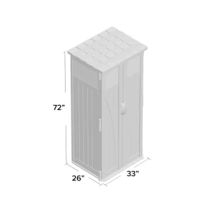 Suncast BMS2000 2 ft. 8.25 in. X 2 ft. 1.5 in X 6 ft. Resin Vertical Storage Shed