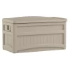 Suncast DB7500 73 Gallon Waterproof Outdoor Storage Container Deck Box, Light Taupe