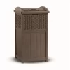 Suncast GHW1732 Resin Wicker Trash Hideaway