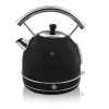 Swan SK34020BN Retro Dome Tea Kettle, 1.7 Liters, Black