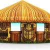 The Original AIR FORT Build A Fort in 30 Seconds, Inflatable Fort for Kids (Tiki Hut)