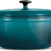 Tramontina 6.5 Qt Enameled Round Cast Iron Dutch Oven, Teal