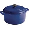 Tramontina Enameled Cast Iron 6.5 Quart Round Dutch Oven, Blue