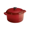 Tramontina Enameled Cast Iron 6.5 Quart Round Dutch Oven, Red