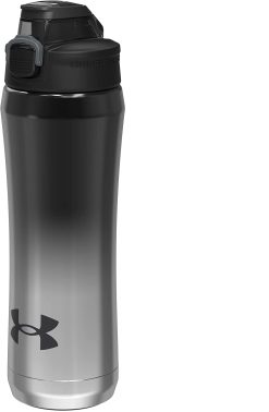 Under Armour 18oz Beyond Gradient Vacuum Insulated Water Bottle, Gradient Black/Chrome