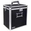 Vaultz Black Vinyl Record Storage Case 14.4 x 13.4 x 9.6 Inches