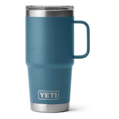 YETI Rambler 20 oz Travel Mug, Stainless Steel, Vacuum Insulated with Stronghold Lid, Nordic Blue