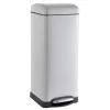 happimess HPM1007C Open Soft Close Step Trash Can, 7.9 Gallon, Gray