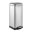 happimess HPM1007D Betty Retro 8-Gallon Step-Open Trash Can, Modern, Minimalistic, Soft Close, No Slamming, Kitchen, Laundry Room, Office, 8 Gallons, Chrome