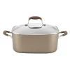 Anolon 83867 Advanced Hard Anodized Nonstick Casserole Dish/Casserole Pan with Lid - 7 Quart, Bronze Brown