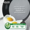 Anolon 87539 Smart Stack Hard Anodized Nonstick Frying Pan Set / Fry Pan Set / Hard Anodized Skillet Set - 10 Inch and 12 Inch, Black